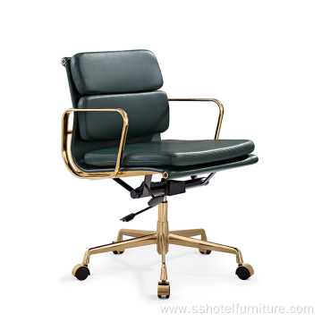 Modern Green Mid Back Visitor Swivel Office Chair